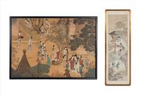 Two Chinese Ink and Color Paintings
