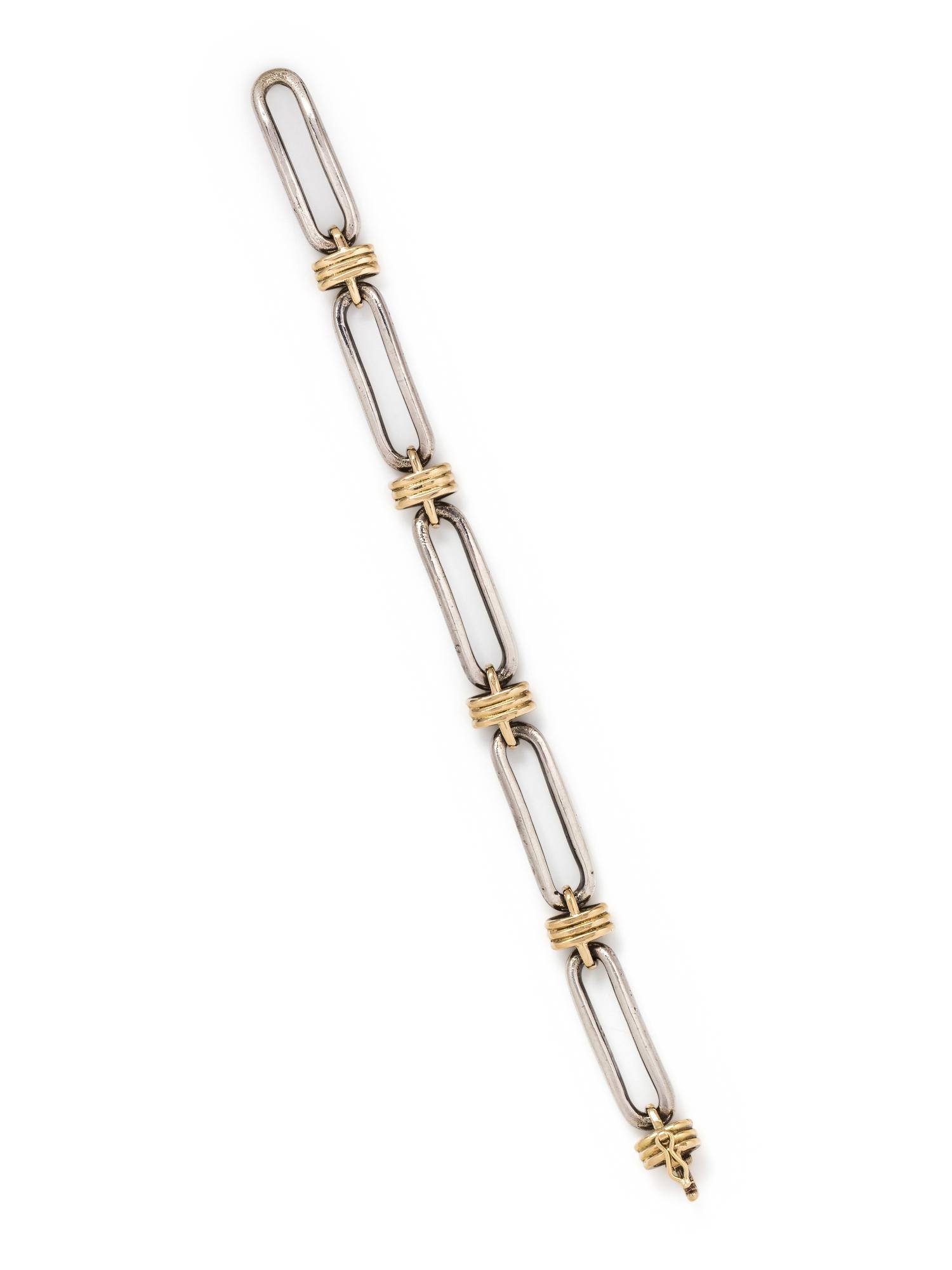ZOLOTAS, SILVER AND YELLOW GOLD BRACELET