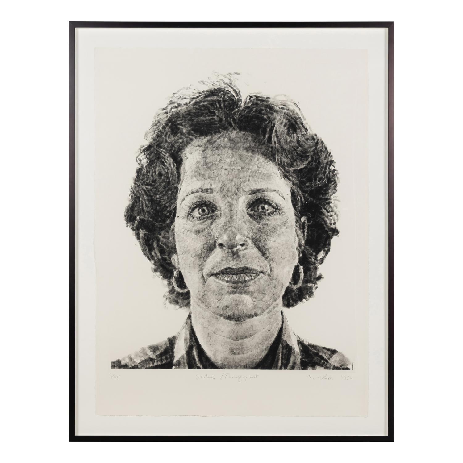 Chuck Close (American, 1940–2021) — Leslie/Fingerprint, 1986