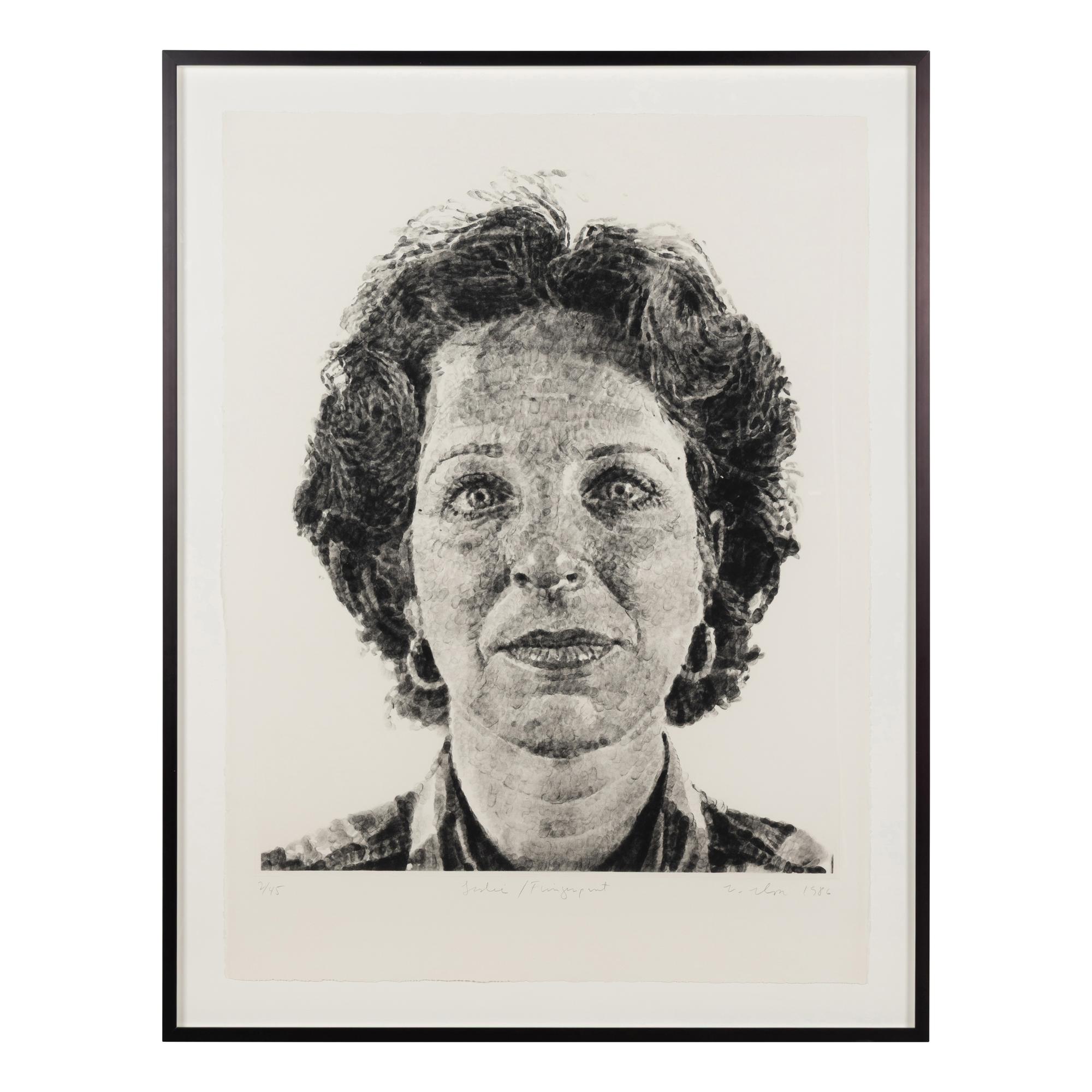 Chuck Close (American, 1940–2021) — Leslie/Fingerprint, 1986