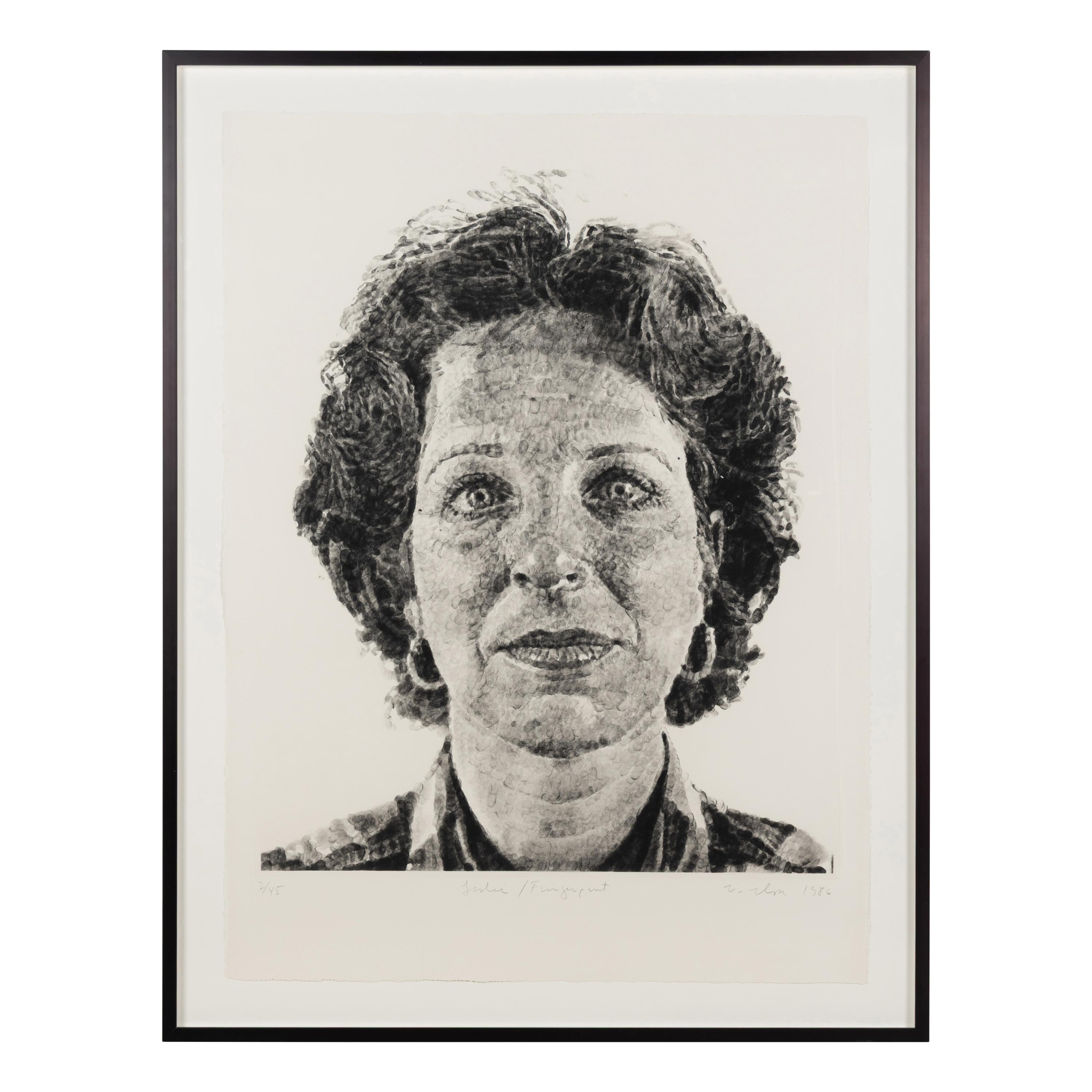 Chuck Close (American, 1940–2021) — Leslie/Fingerprint, 1986