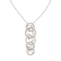 WHITE GOLD AND DIAMOND CIRCLE PENDANT NECKLACE