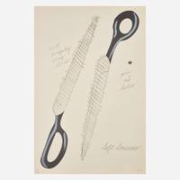 Claes Oldenburg (American, b. 1929) Scissors as Monument and Scissors to Cut Out, from National Collection of Fine Arts Portfolio