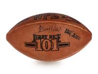 A Jerry Rice Signed Autograph Commemorative Football and 1993 Topps Stadium Club Members Only Complete Set with Autographed Record Breaker Card,