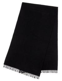An Hermes Black Cashmere Men's Scarf, 57" long.