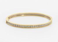 An 18K Yellow Gold and Diamond Bracelet
