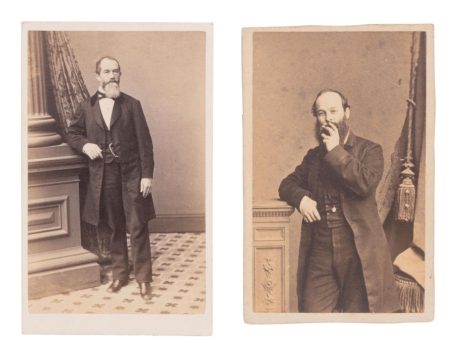 [EARLY PHOTOGRAPHY]. A group of CDVs and ephemera identified to American photographer Charles D. Fredericks.