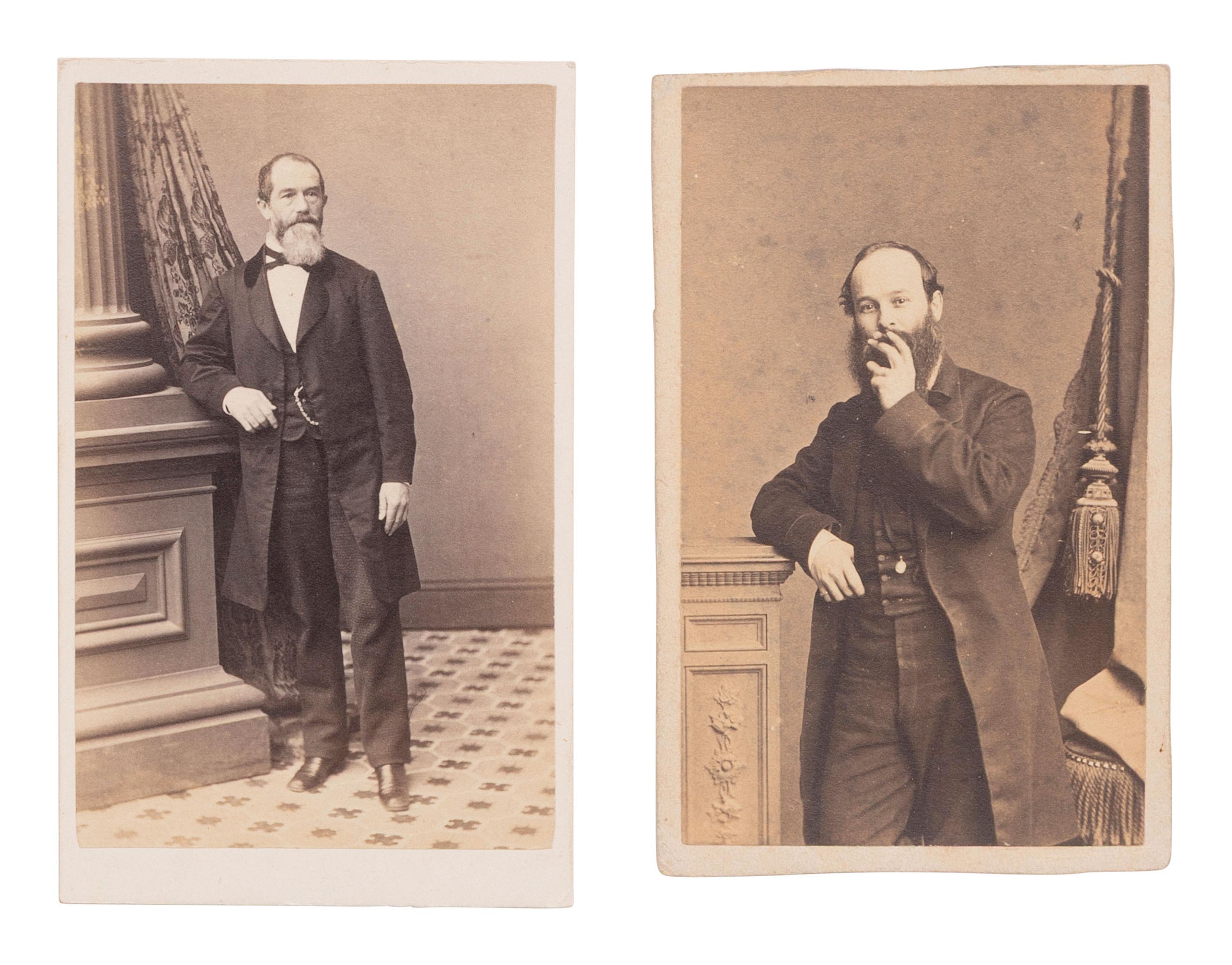 [EARLY PHOTOGRAPHY]. A group of CDVs and ephemera identified to American photographer Charles D. Fredericks.