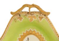 A Pair of English Porcelain Parcel Gilt Lozenge-Shaped Dishes