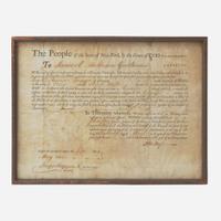 [Americana] Jay, John Partially-Printed Document, signed