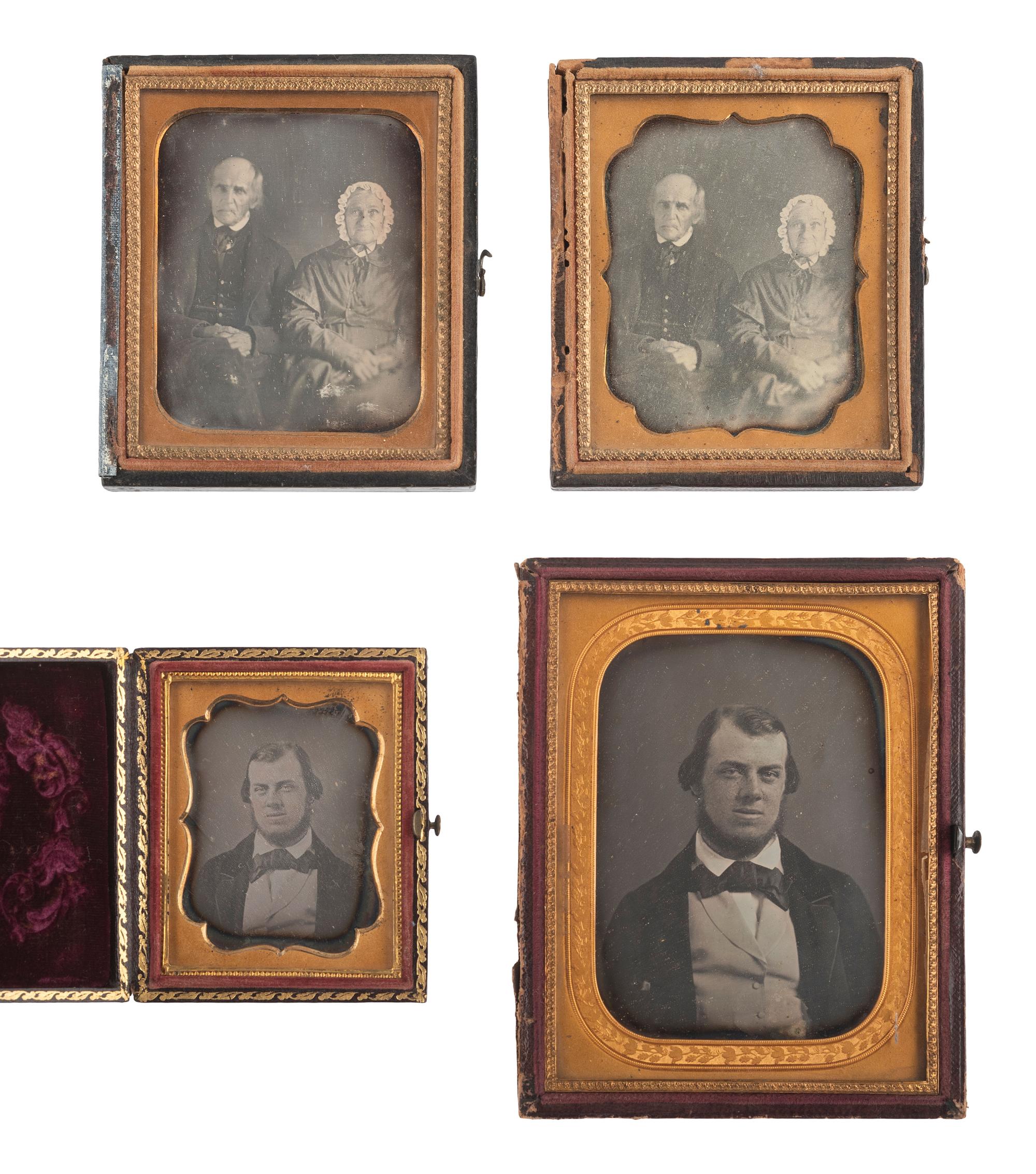 [EARLY PHOTOGRAPHY]. 13 pairs of daguerreotypes featuring the same subjects, some likely copies.