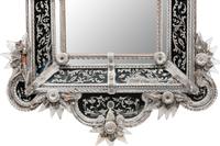 A Venetian Blown and Etched Glass Mirror