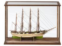 A Painted Wood Cased Scale Model of the Albatross