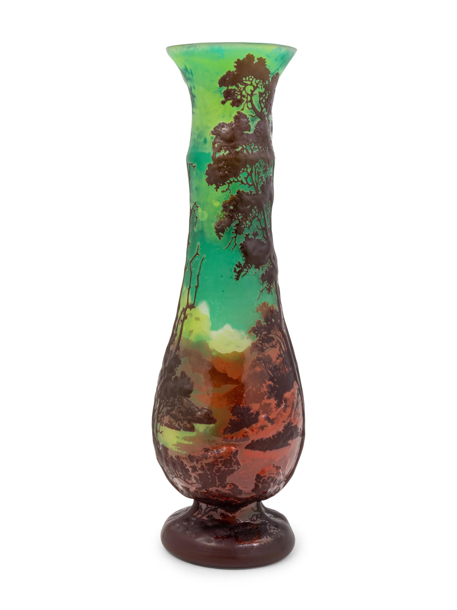 A Large Romanian Cameo Glass Vase