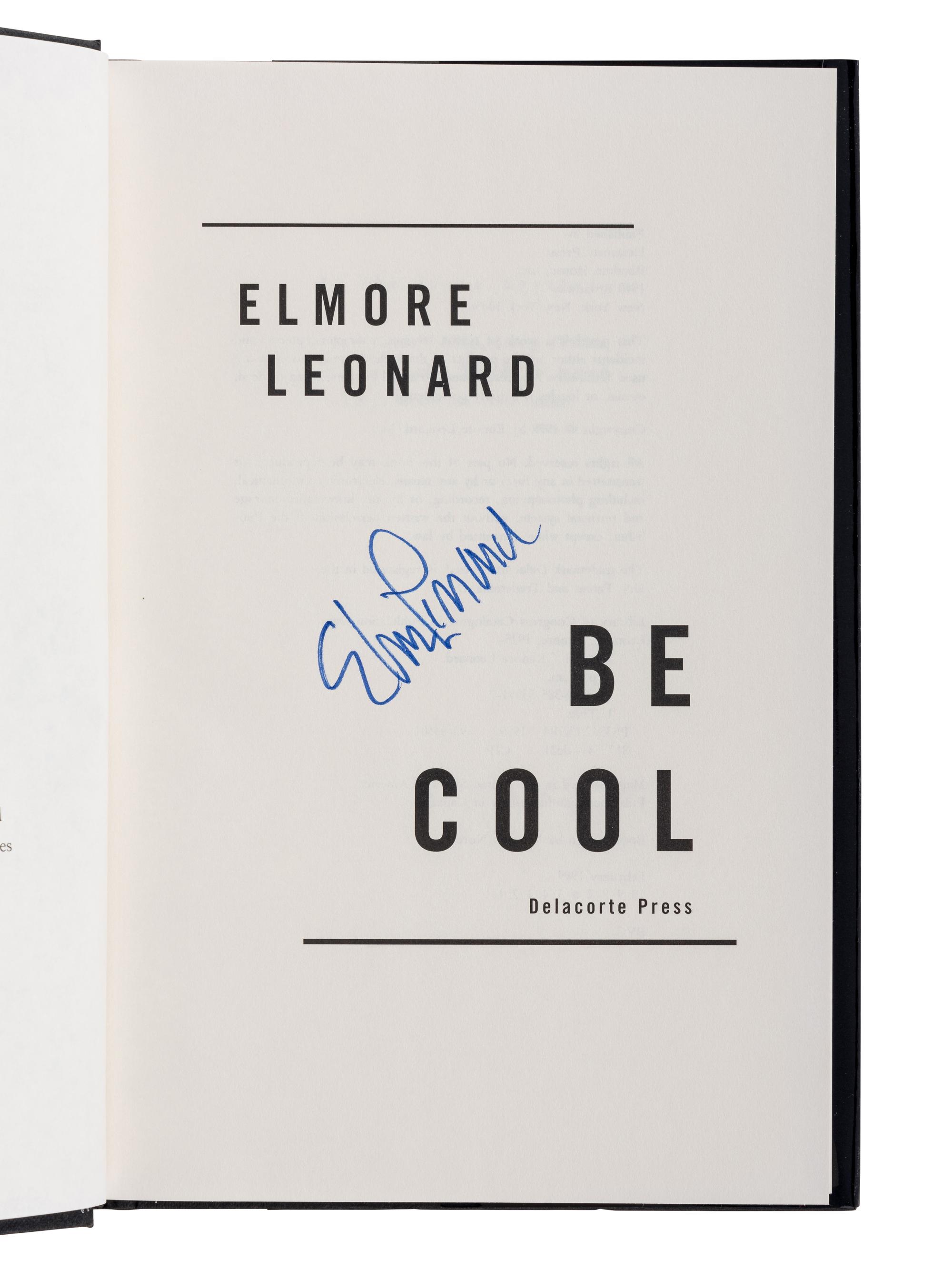 LEONARD, Elmore (1925-2013). A group of 11 FIRST EDITIONS of Leonard’s works later adapted into films, ALL SIGNED OR INSCRIBED, comprising: