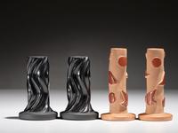 Pottery Candlestick Holders