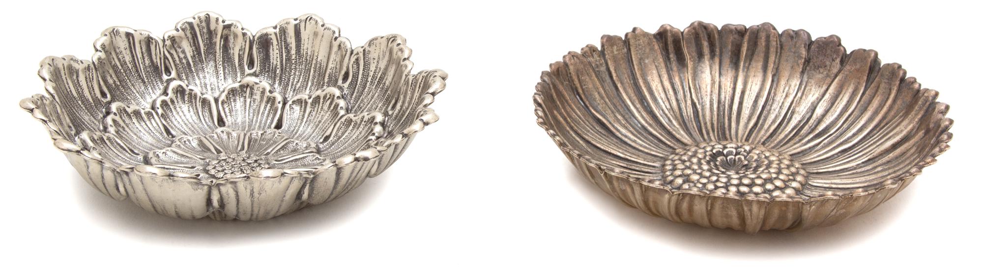 Two Italian Silver Low Bowls, Mario Buccellati, Milan, 20th Century,