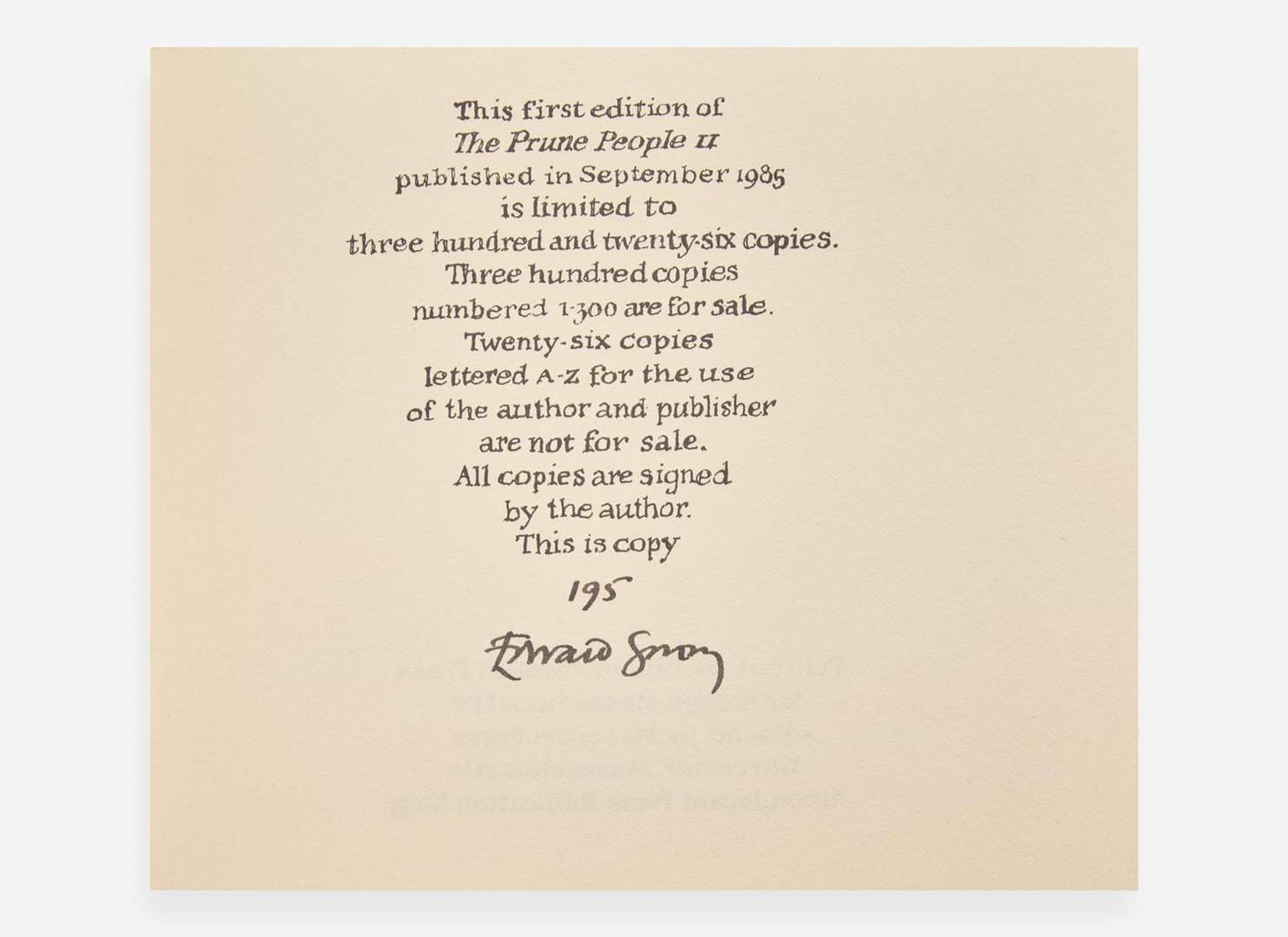 [Children's & Illustrated] Gorey, Edward: Group of 9 Signed Albondocani Press Publications