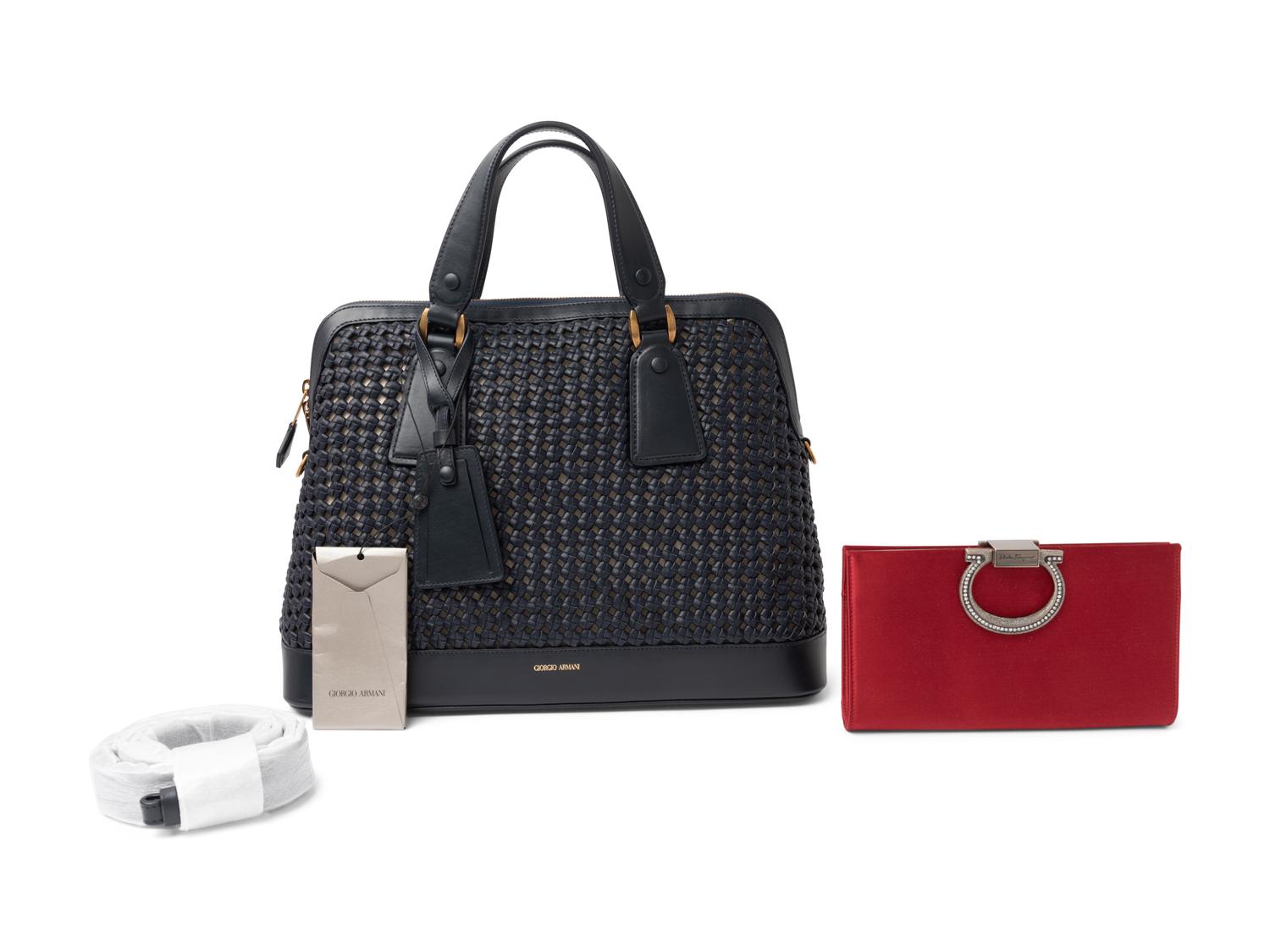 Two Designer Bags: One Armani and One Ferragamo