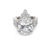 A Platinum, 18 Karat White Gold and Diamond Ring,