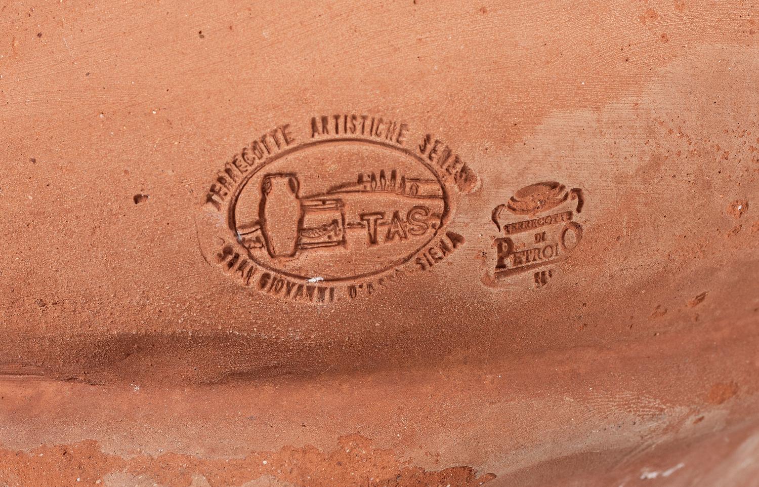 Four Terra Cotta Patio Stools