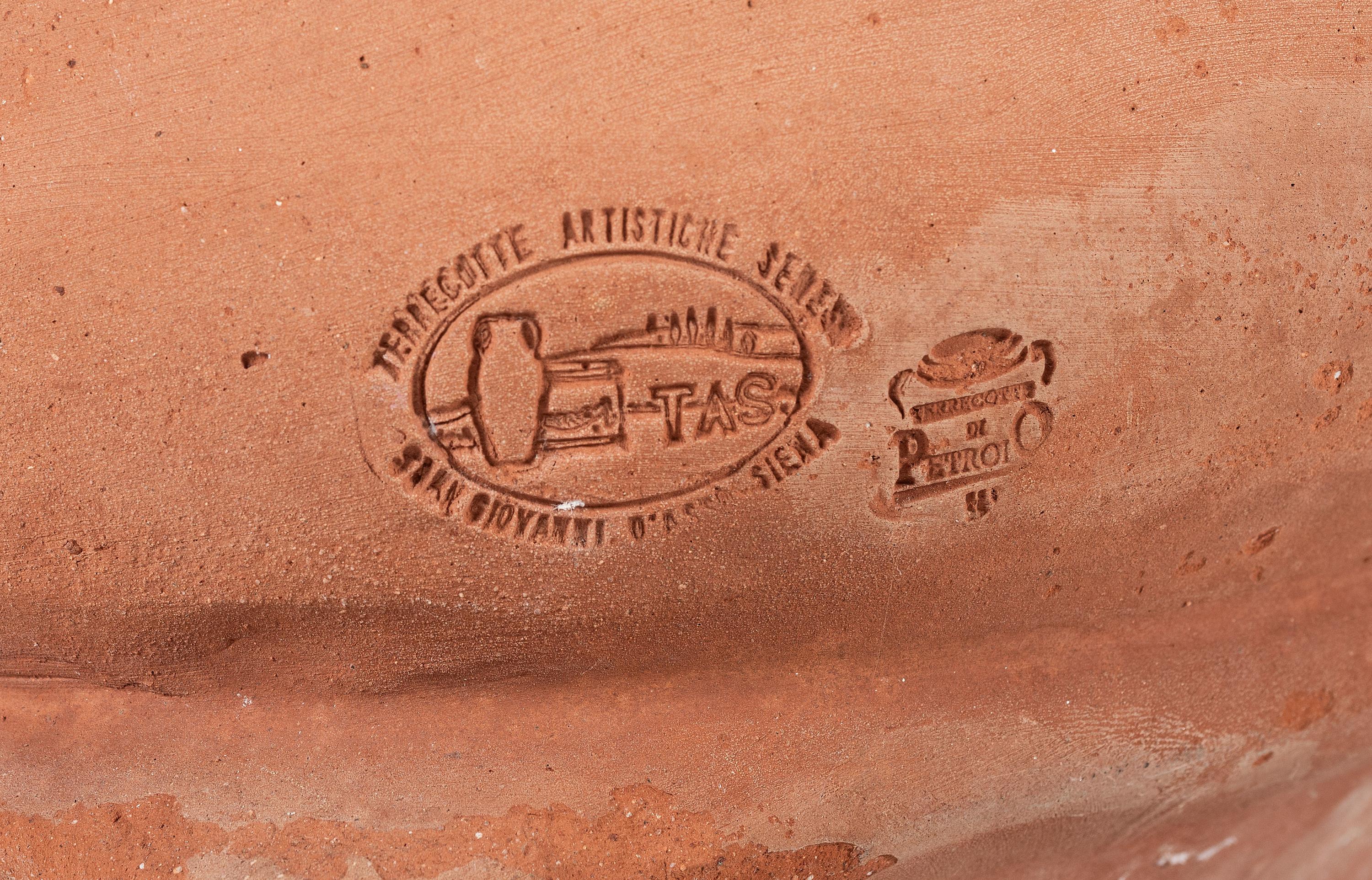 Four Terra Cotta Patio Stools