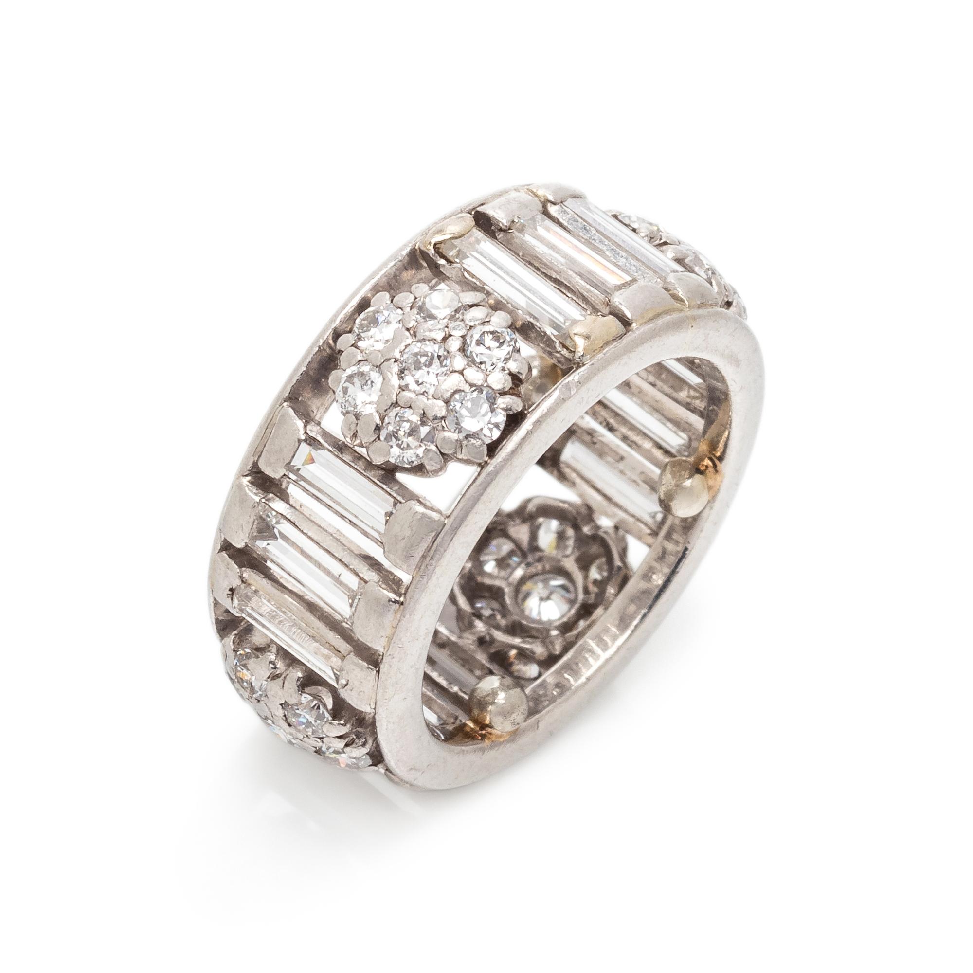 PLATINUM AND DIAMOND ETERNITY BAND