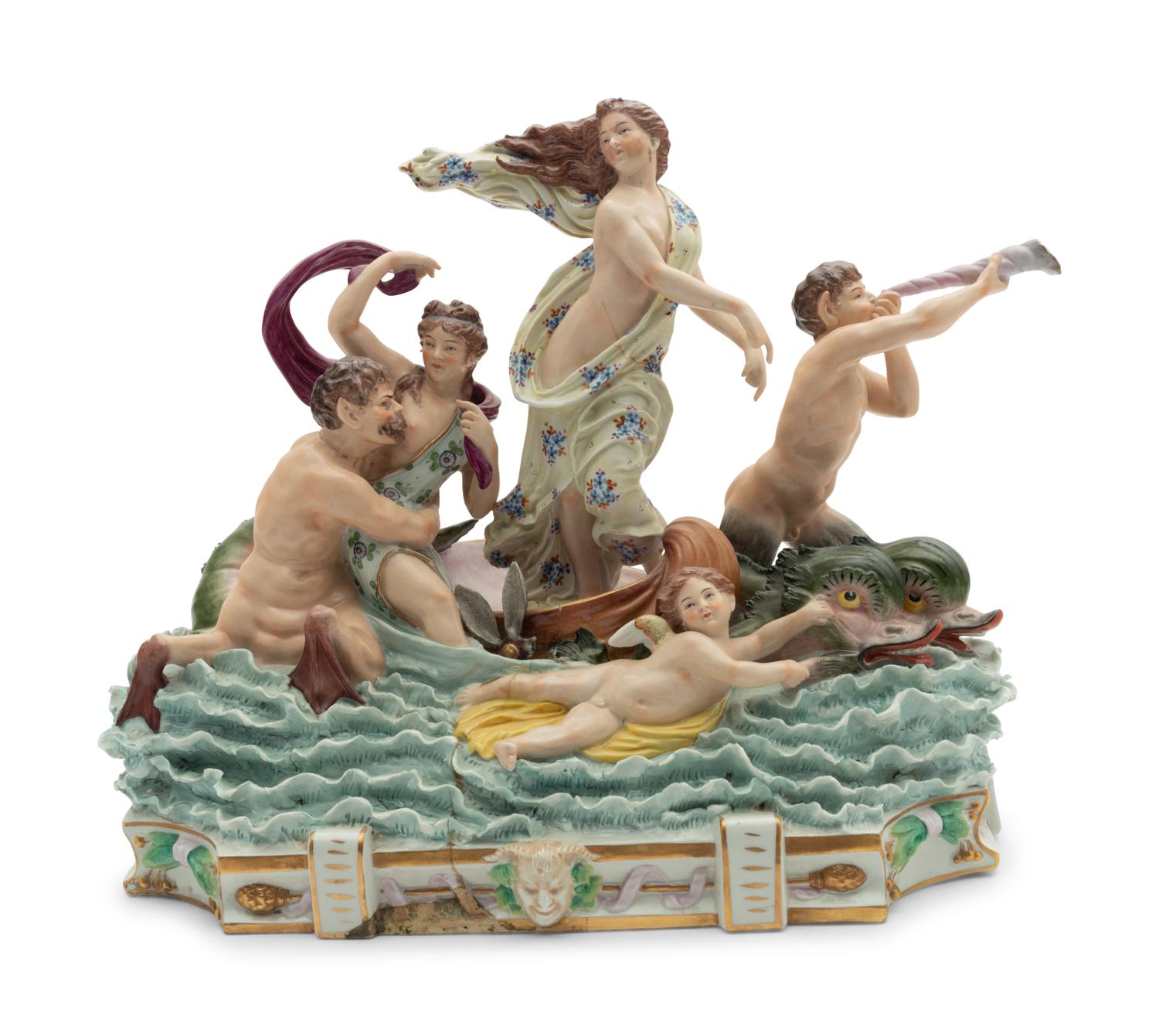 A Continental Porcelain Figural Group