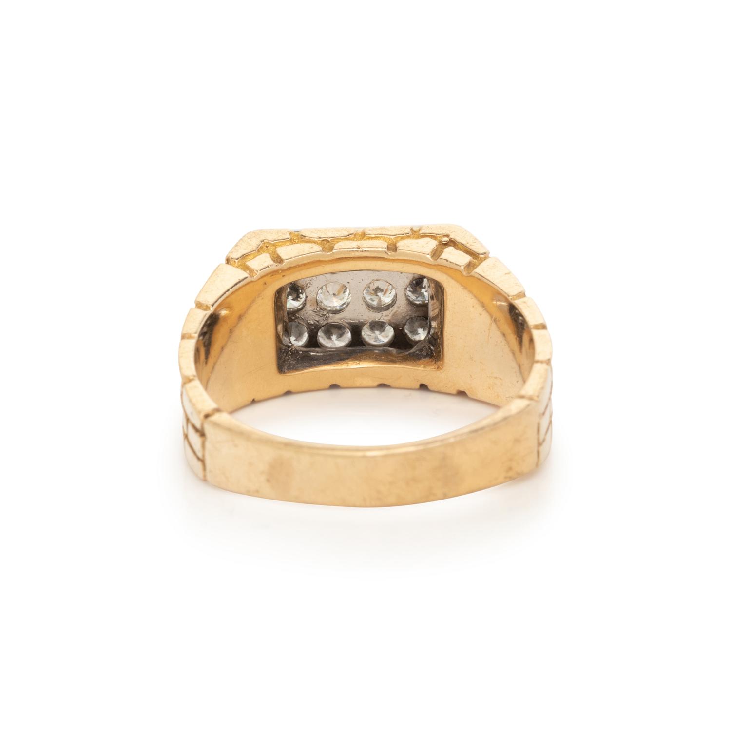 BICOLOR GOLD AND DIAMOND RING