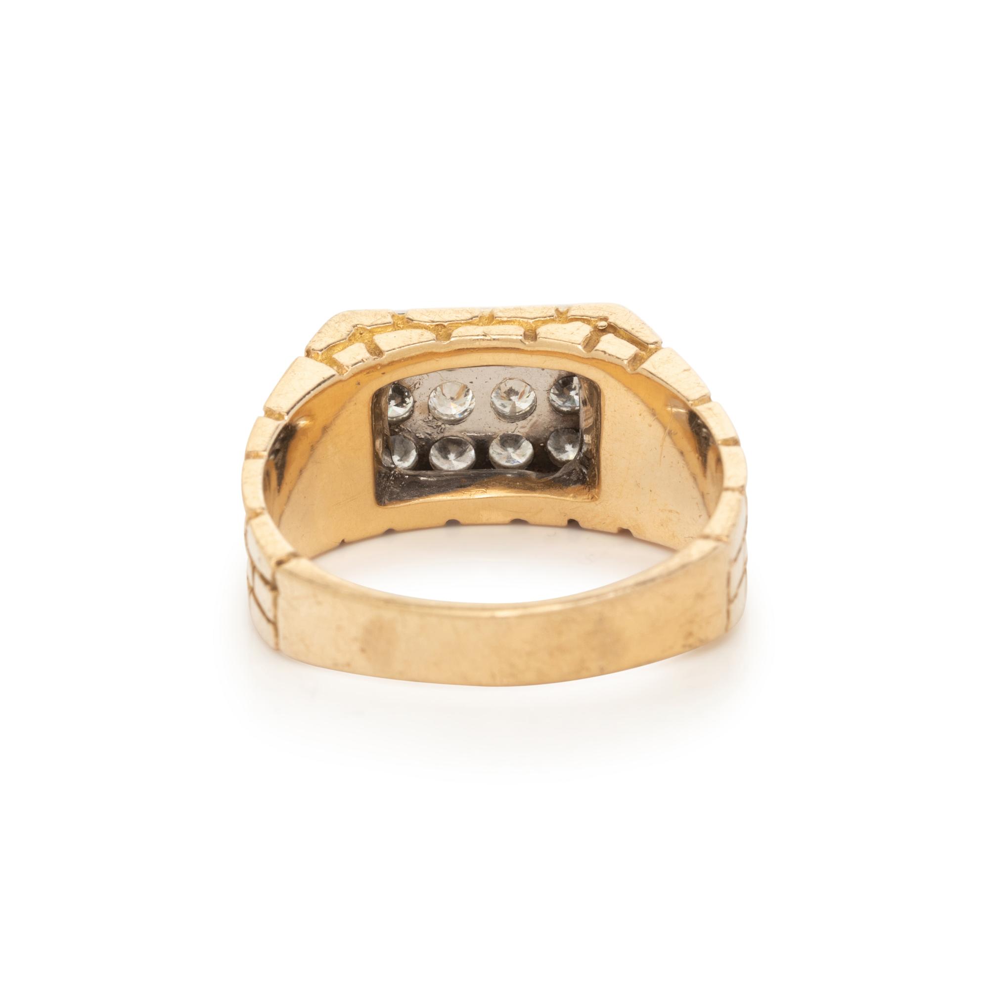 BICOLOR GOLD AND DIAMOND RING