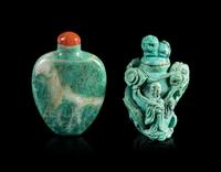 Two Hardstone Snuff Bottles