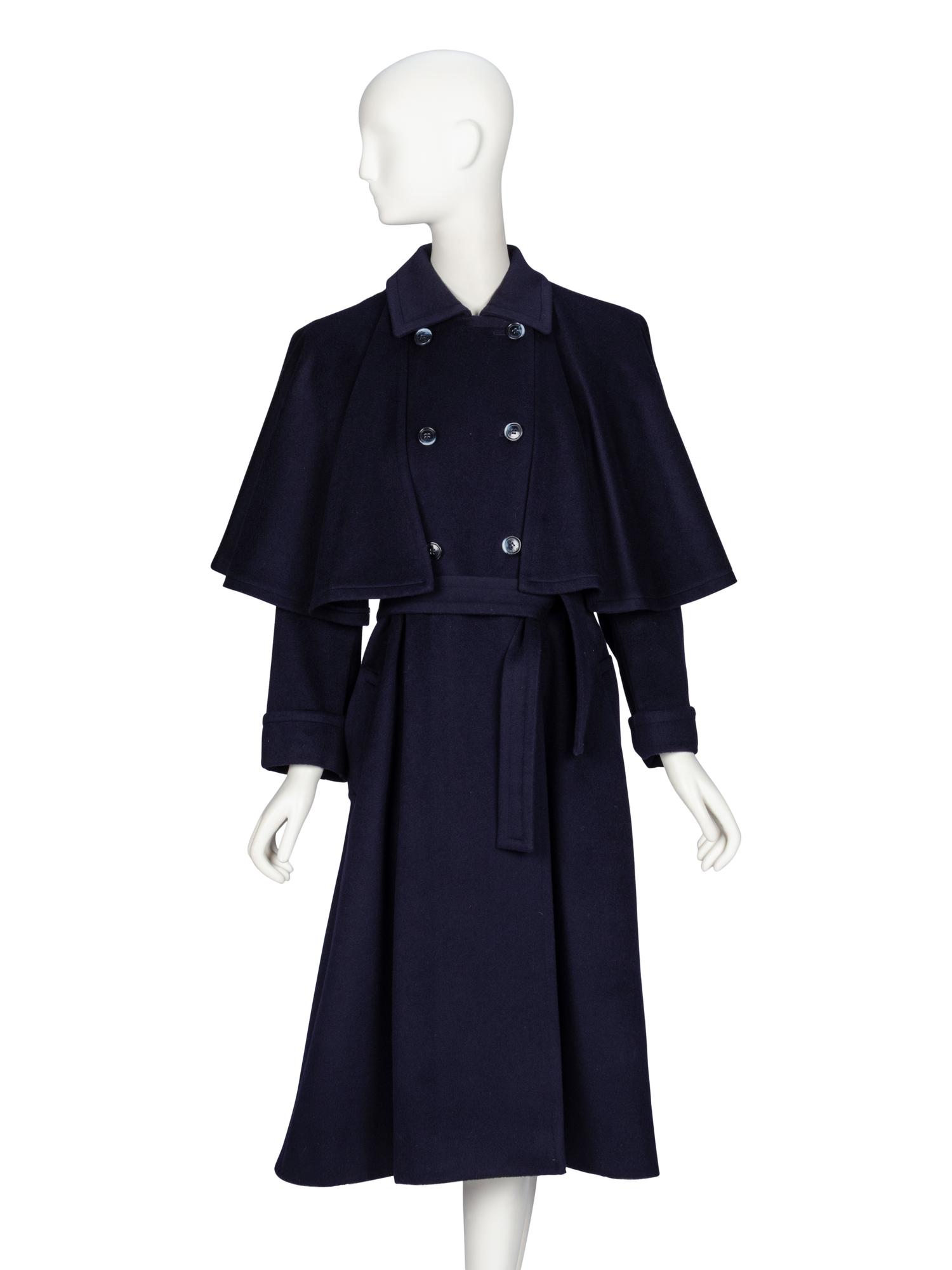 Yves Saint Laurent Rive Gauche, Wool Coat with Capelet