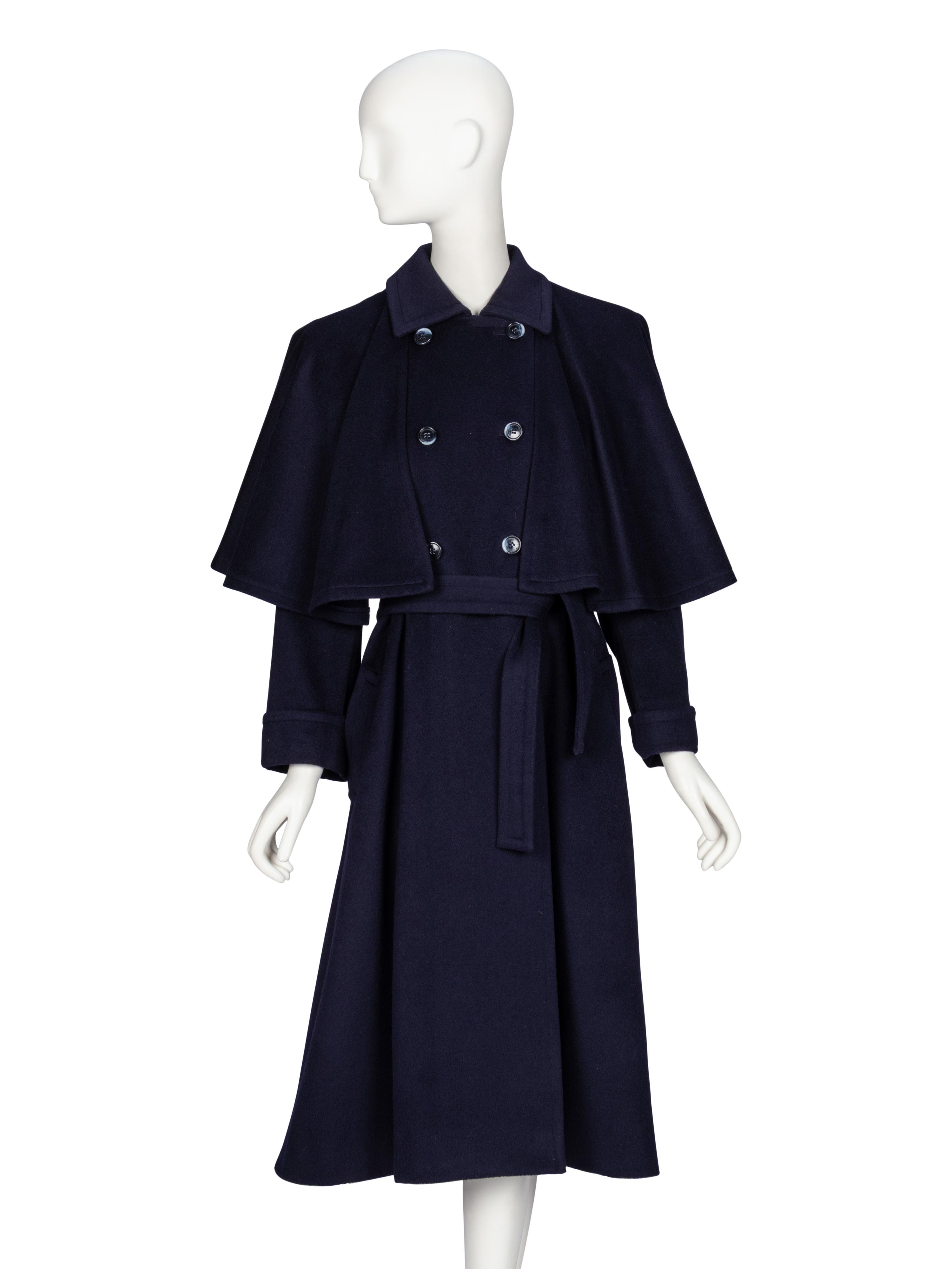 Yves Saint Laurent Rive Gauche, Wool Coat with Capelet
