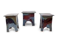 Three Eric O'Leary Stoneware Pottery Tables