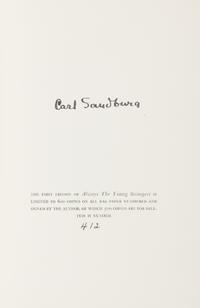 SANDBURG, Carl (1878-1967). Always the Young Strangers. New York: Harcourt, Brace and Company, 1953. LIMITED EDITION SIGNED.