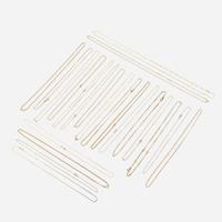 A collection of twenty-two fourteen karat gold necklaces