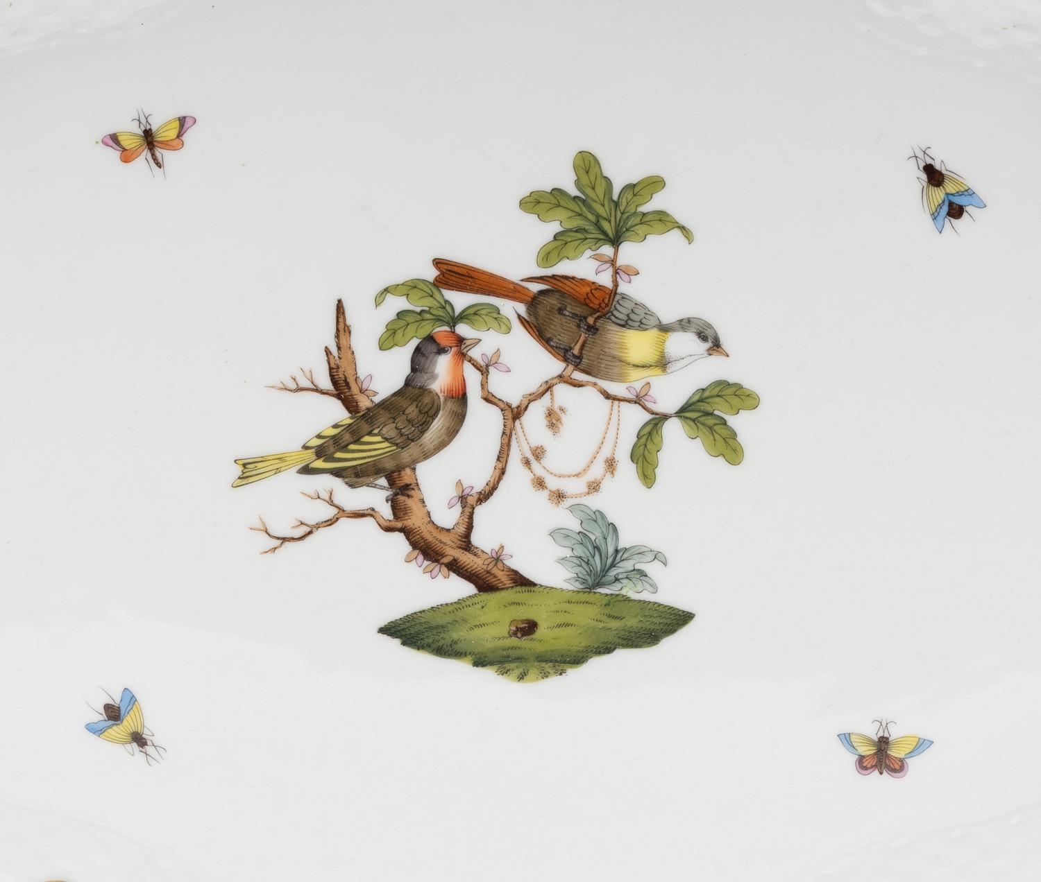 A Herend Porcelain Rothschild Bird Tray