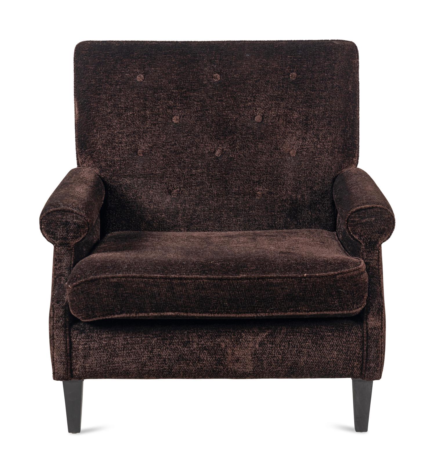 A Custom Tweed Upholstered Armchair