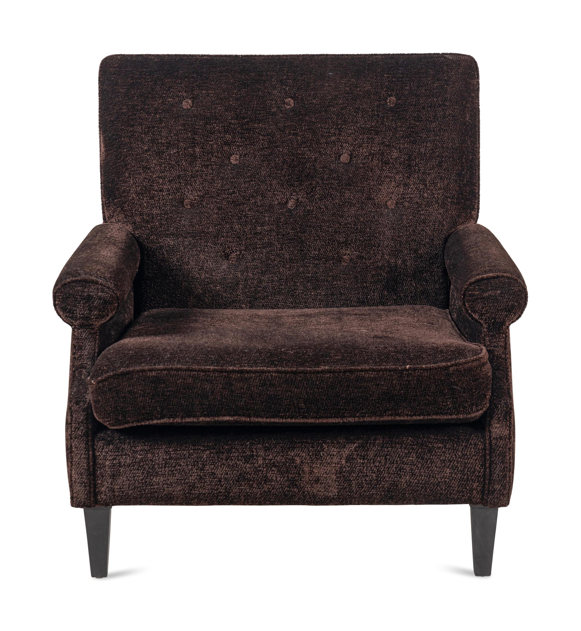 A Custom Tweed Upholstered Armchair