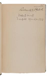 FROST, Robert (1874-1963). North of Boston. New York: Henry Holt and Company, 1924.