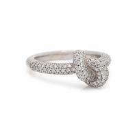 ENGELBERT, WHITE GOLD AND DIAMOND KNOT RING
