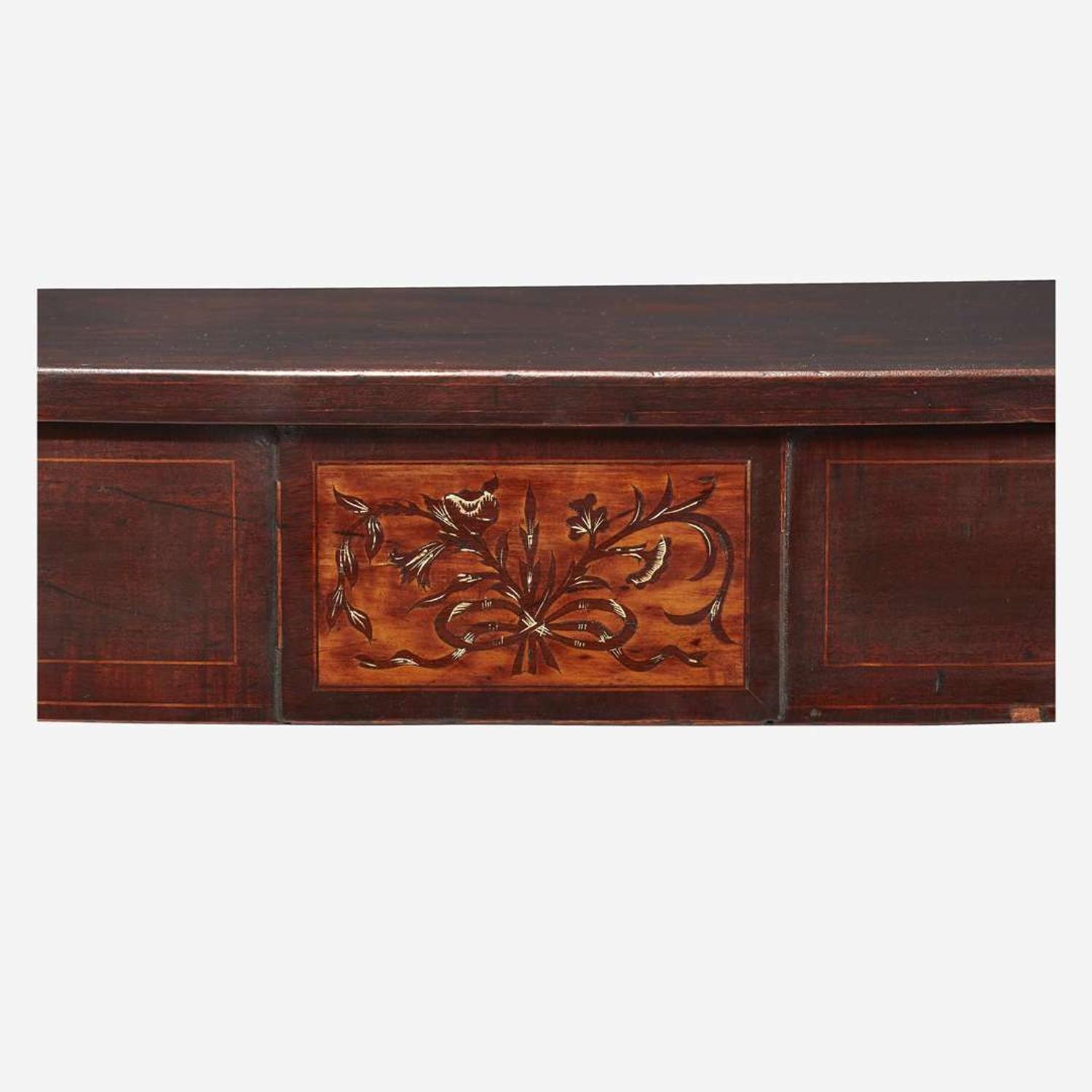 A Federal inlaid and figured mahogany pier table Attributed to Adam Hains (1768-1846), Philadelphia, PA, circa 1800