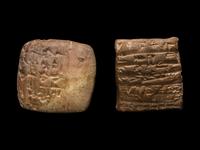 Two Sumerian Clay Cuneiform Tablets