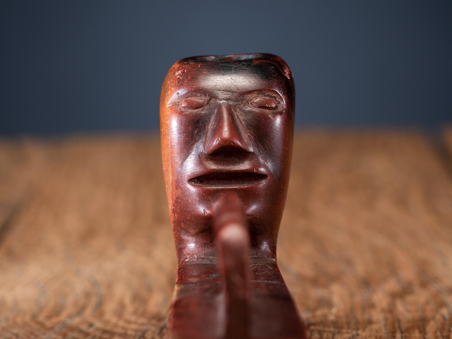 Western Great Lakes Figural Catlinite Pipe Bowl