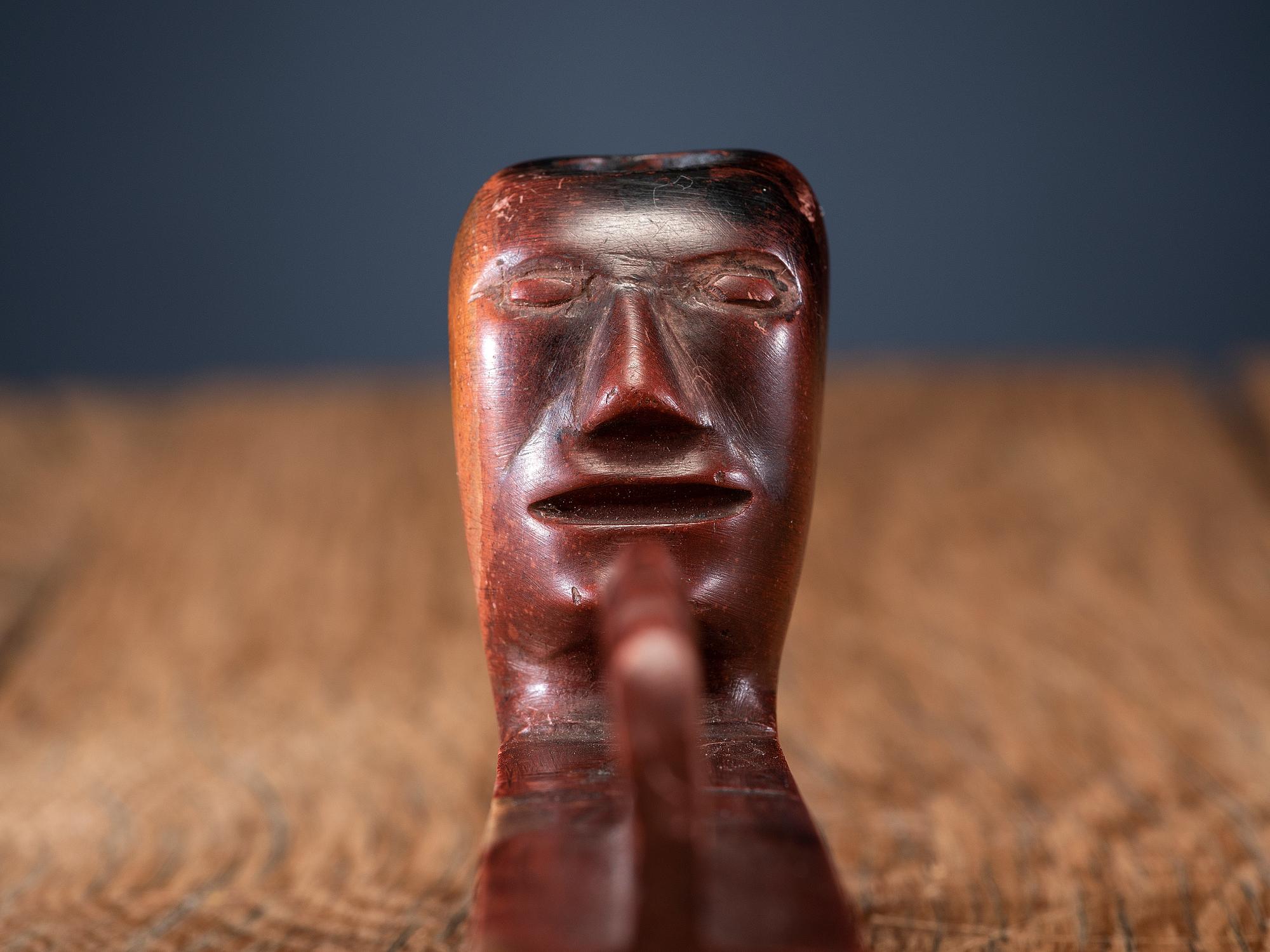 Western Great Lakes Figural Catlinite Pipe Bowl