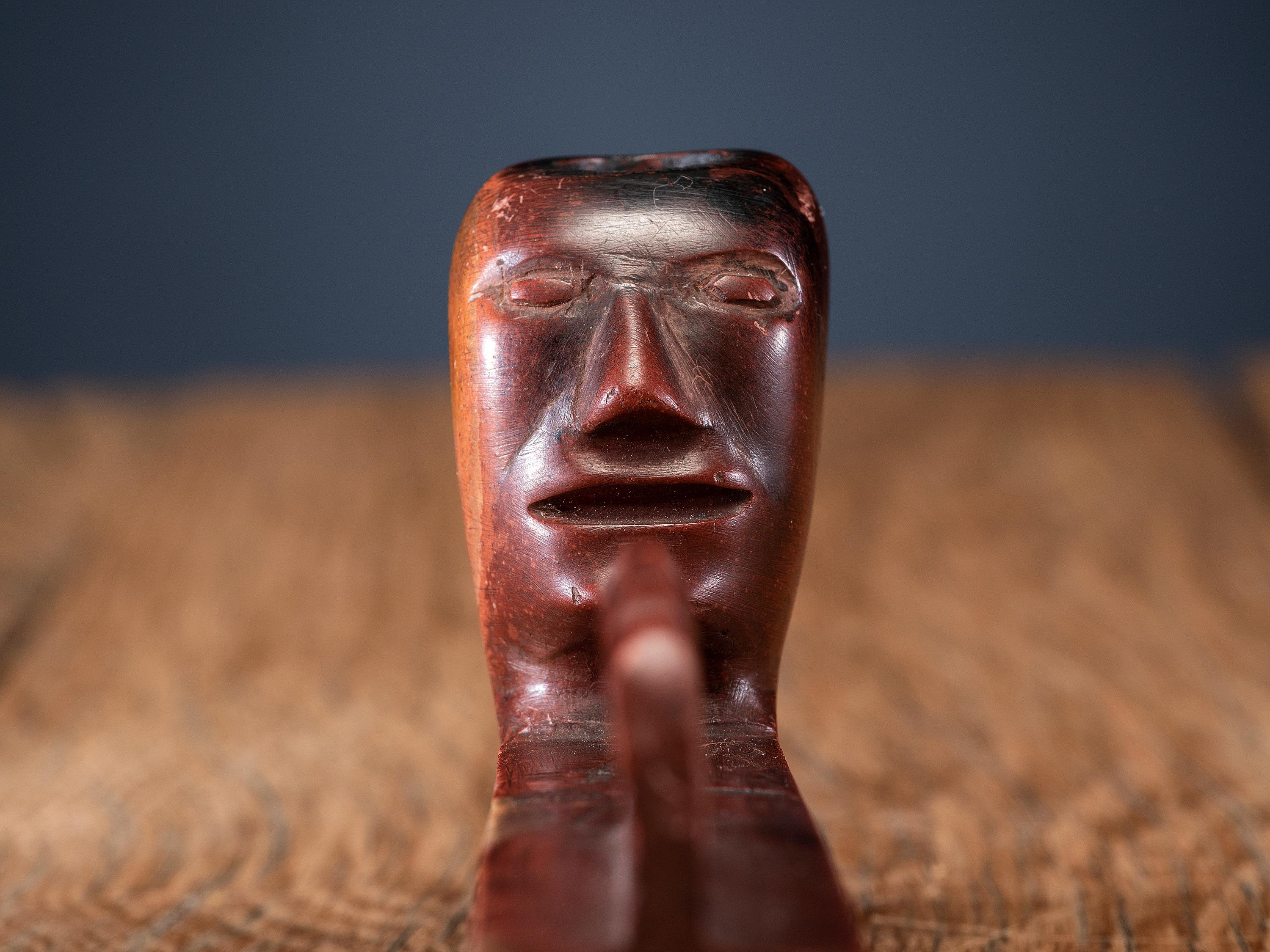 Western Great Lakes Figural Catlinite Pipe Bowl