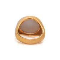 YELLOW GOLD AND BANDED AGATE RING