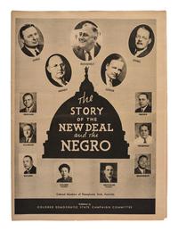 [ROOSEVELT, Franklin D. (1882-1945)]. A group of 4 items related to Roosevelt's campaign and the support of African American Democratic voters.