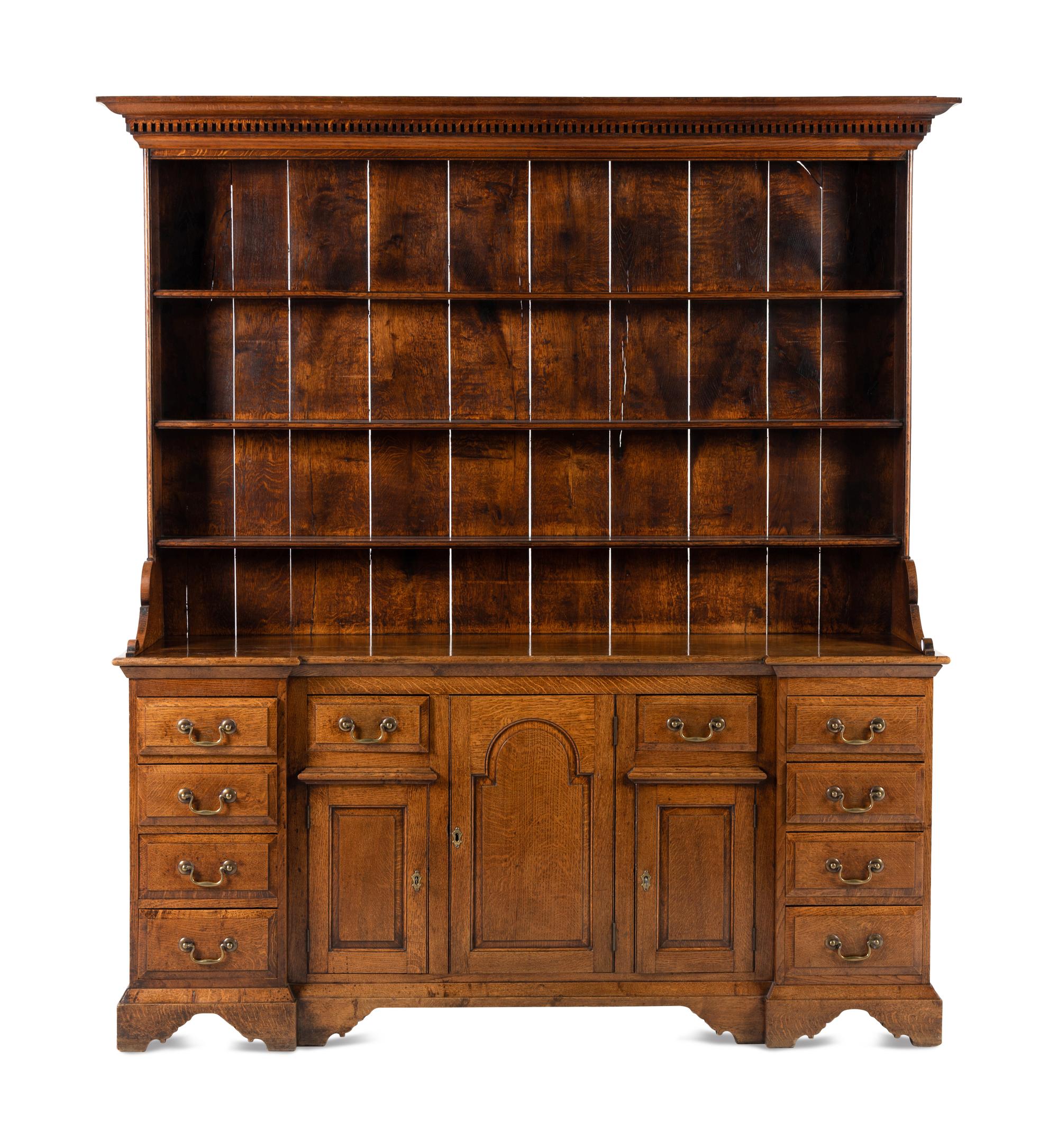 A George III Style Oak Welsh Cupboard