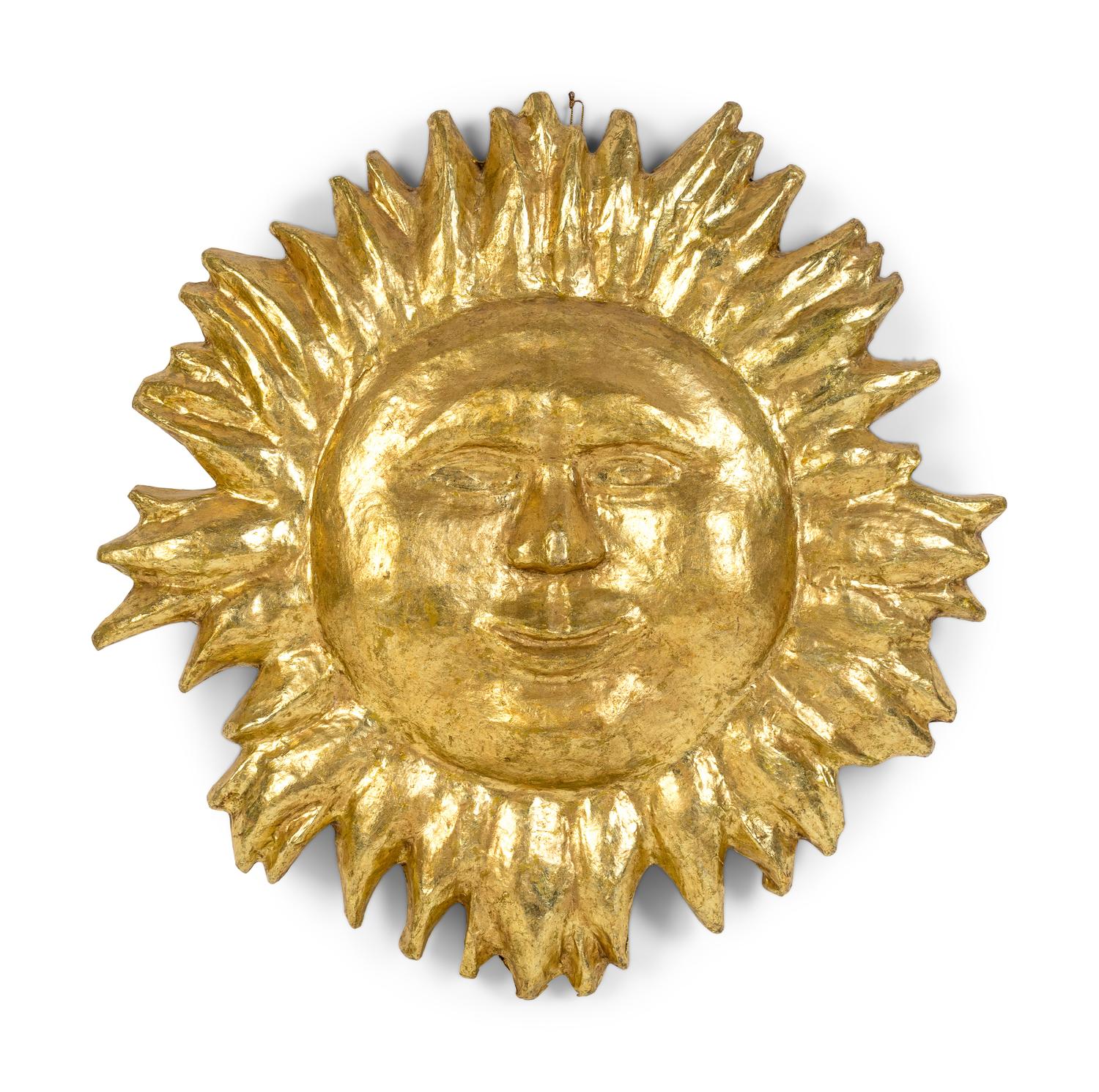 A Papier-Mâché Sunburst Appliqué